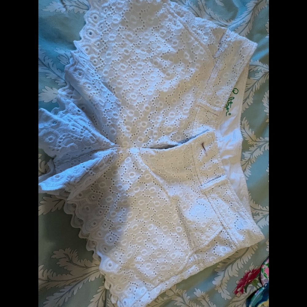 Lilly Pulitzer, white eyelet, size 6 shorts.